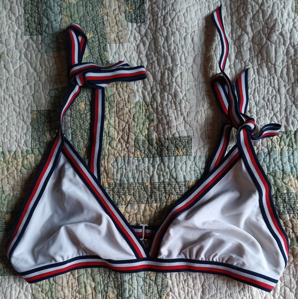 Womens Tommy Hilfiger Bikini Top Size Medium Navy Blue